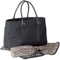 leopard print diaper bag.