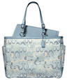 Blue C Coach Diaper Bag.