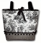 Black Toile Diaper Bag.